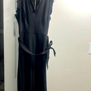 Andrew Marc Black Ruffled Dress